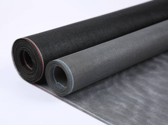 17*14 Black Color PVC Coated Fiberglass Mosquito Net For Preventing Insects