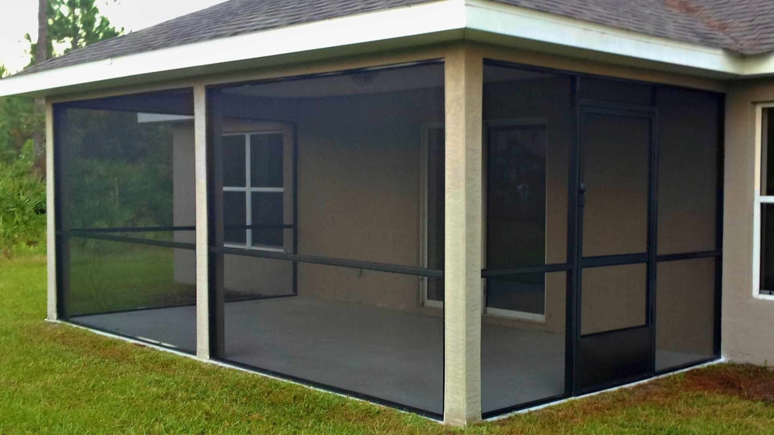 UV Resistant Charcoal/Black PVC Fiberglass Screen Enclosure for Pool and Patio with Pest Protection