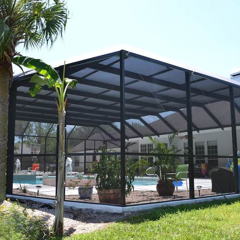 0.013 Inch Yarn Diameter Pool And Patio Screen With Tear Resistant Charcoal Color