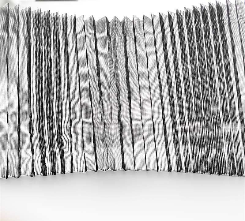 High Durability Plisse Insect Screen Fire Resistance Pleated Height 14mm Tear-resistant Abrasion-resistant