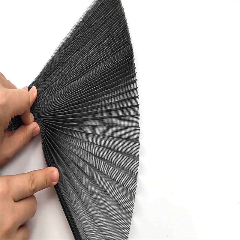Expandable 18mm Folding Height Anti Insect Plisse Screen For Windows And Doors
