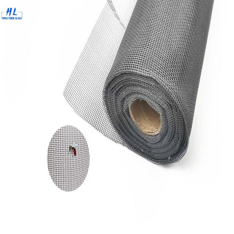 Plain Woven Fiberglass Bug Screen Gray Black White Blue Fiberglass mosquito net roll  Durable Insect Protection Mesh Ideal For Commercial Applications