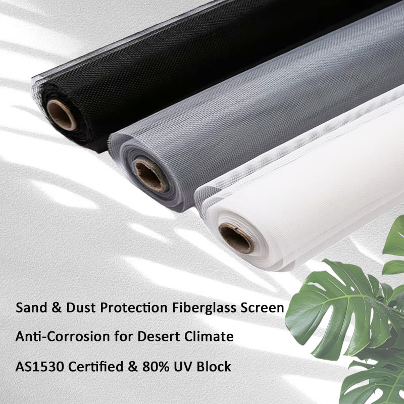 High Tensile Strength 800N Fiberglass Mosquito Mesh With PVC Coated In Orange And Blue Colors
