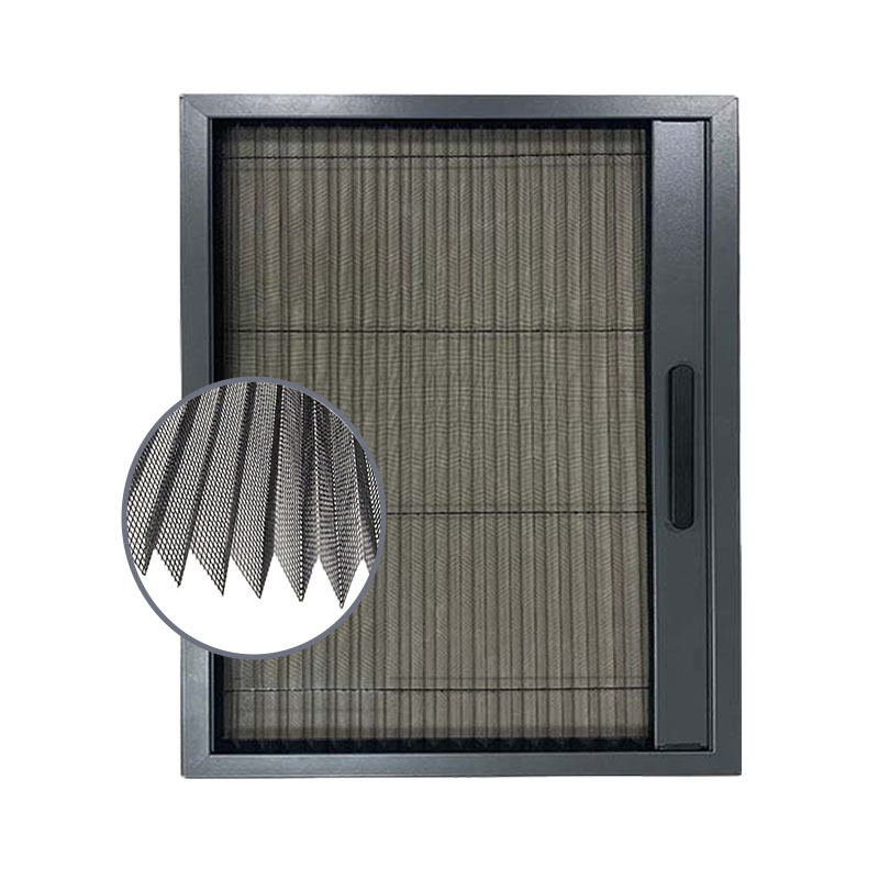 OEM Customization 80-110g Mesh Weight Pleated Insect Screen  14mm Plisse Height  Window Mesh for balcony
