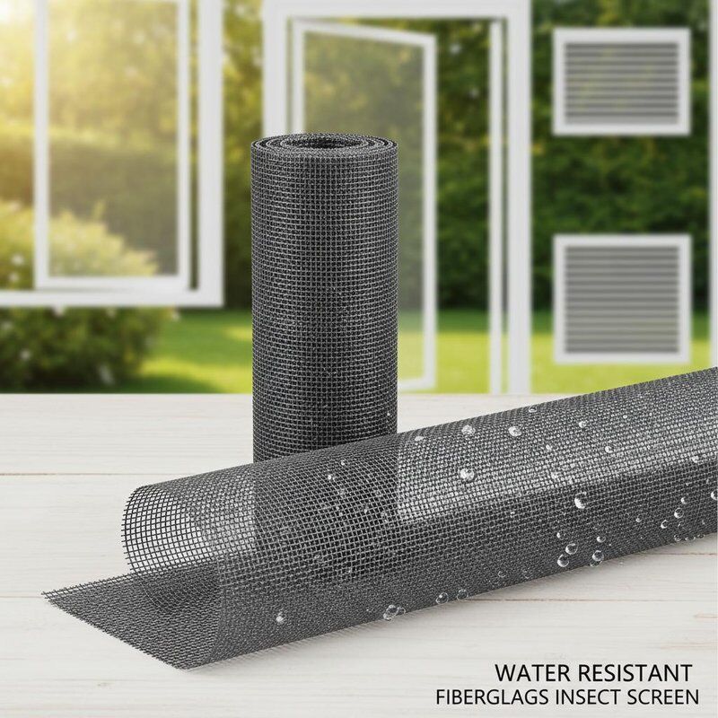 Water Resistance Fiberglass Insect Screen PVC Coated Mesh Ideal for in Outdoor Structures Windows Doors and Ventilation Openings