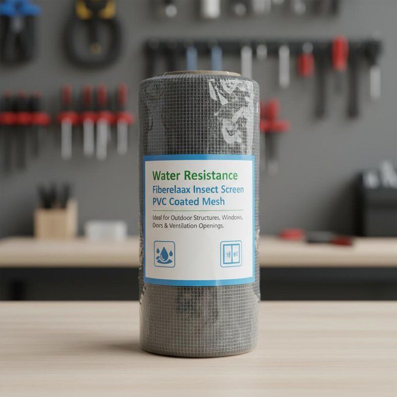 Water Resistance Fiberglass Insect Screen PVC Coated Mesh Ideal for in Outdoor Structures Windows Doors and Ventilation Openings