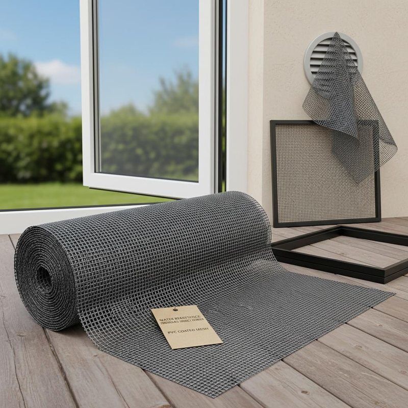 Water Resistance Fiberglass Insect Screen PVC Coated Mesh Ideal for in Outdoor Structures Windows Doors and Ventilation Openings