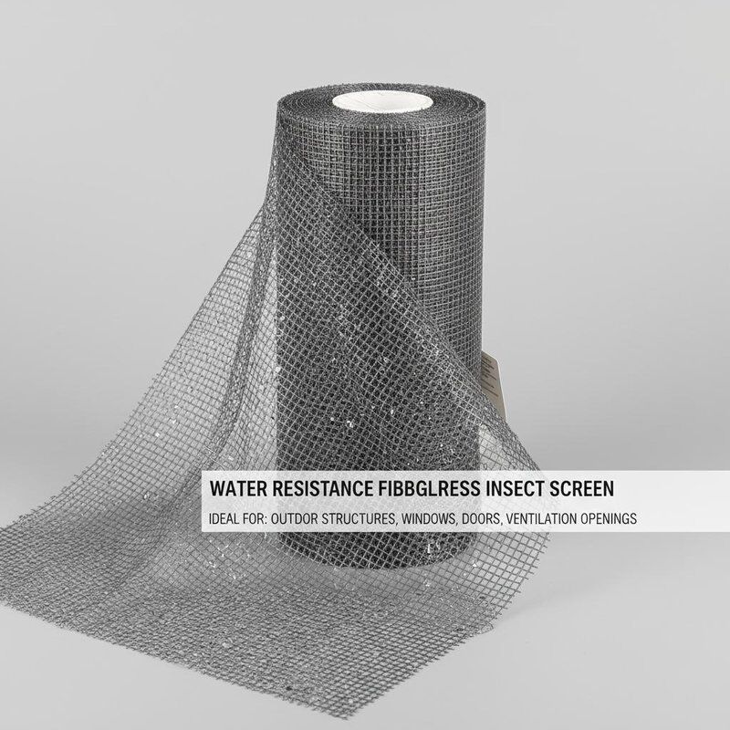 Water Resistance Fiberglass Insect Screen PVC Coated Mesh Ideal for in Outdoor Structures Windows Doors and Ventilation Openings
