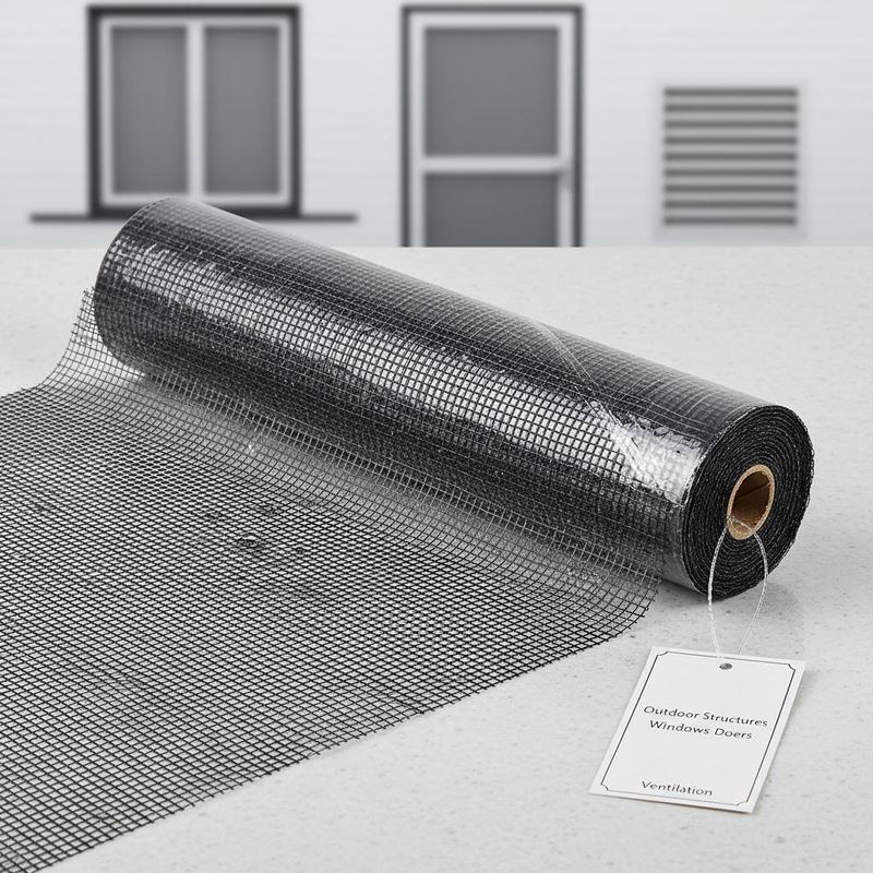 Water Resistance Fiberglass Insect Screen PVC Coated Mesh Ideal for in Outdoor Structures Windows Doors and Ventilation Openings