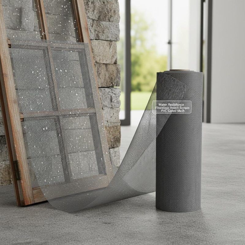Water Resistance Fiberglass Insect Screen PVC Coated Mesh Ideal for in Outdoor Structures Windows Doors and Ventilation Openings