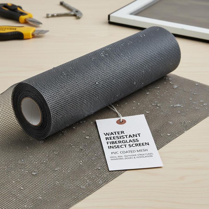 Water Resistance Fiberglass Insect Screen PVC Coated Mesh Ideal for in Outdoor Structures Windows Doors and Ventilation Openings