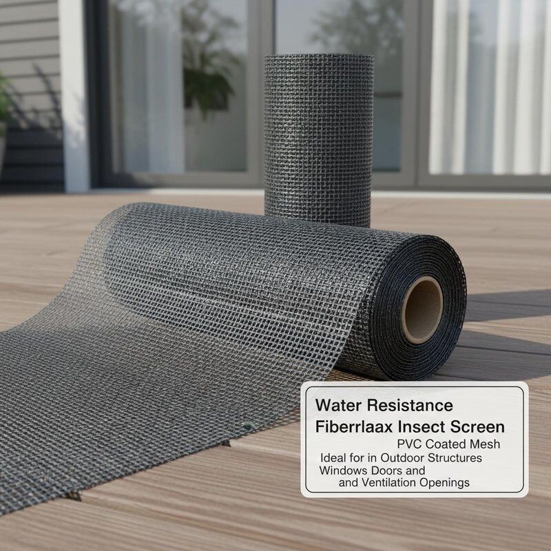 Water Resistance Fiberglass Insect Screen PVC Coated Mesh Ideal for in Outdoor Structures Windows Doors and Ventilation Openings