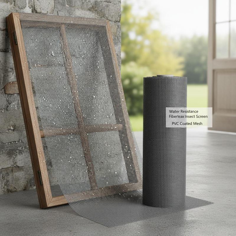 Water Resistance Fiberglass Insect Screen PVC Coated Mesh Ideal for in Outdoor Structures Windows Doors and Ventilation Openings