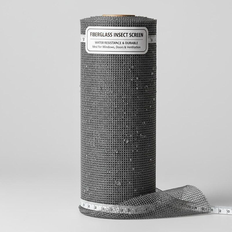 Water Resistance Fiberglass Insect Screen PVC Coated Mesh Ideal for in Outdoor Structures Windows Doors and Ventilation Openings