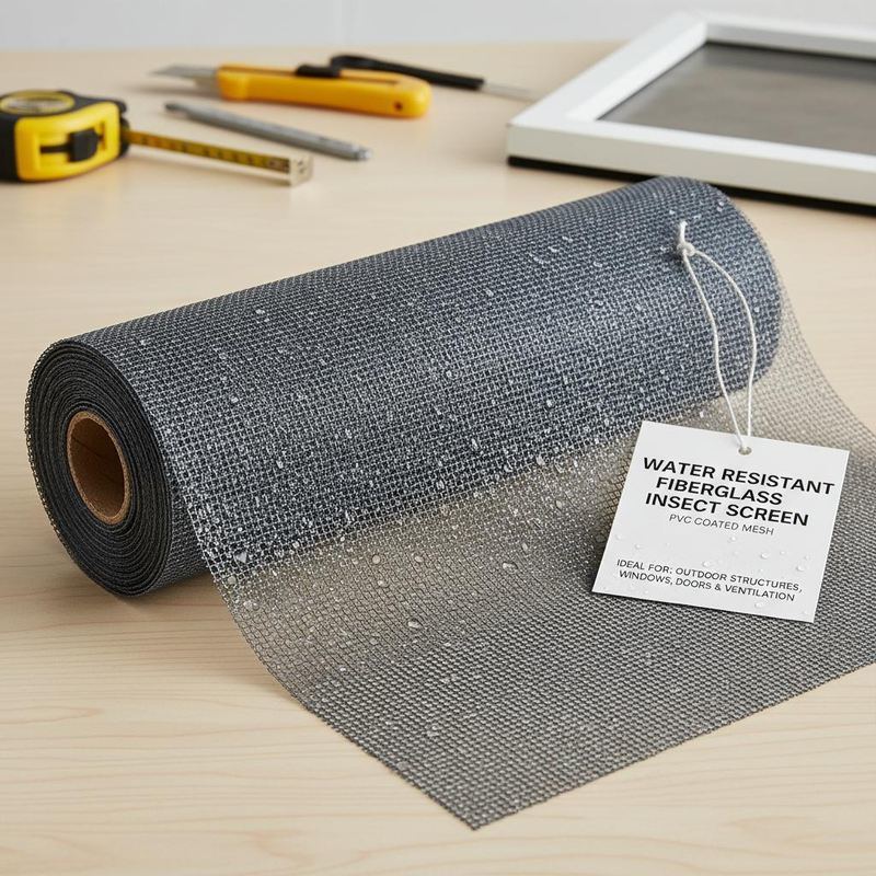 Water Resistance Fiberglass Insect Screen PVC Coated Mesh Ideal for in Outdoor Structures Windows Doors and Ventilation Openings