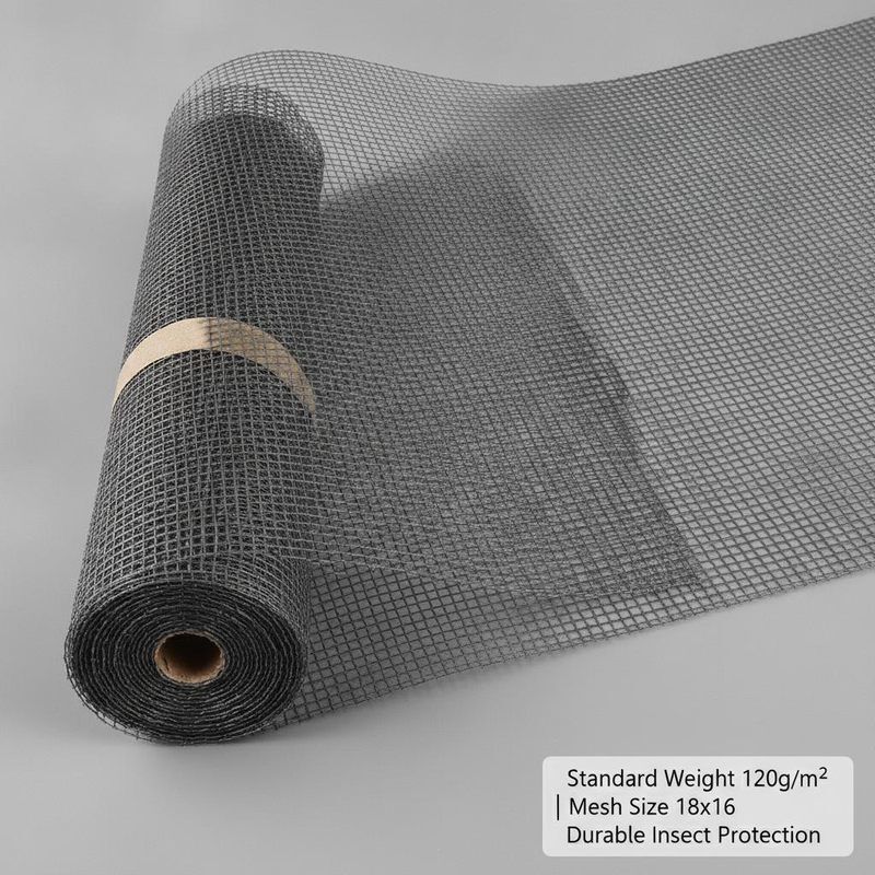 Standard Weight 120g per square meter Fiberglass Insect Screen Mesh Size 18 by 16 and Durable Window Door Insect Protection Material