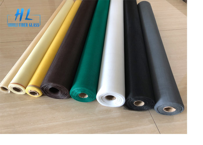 Custom Ivory Brown Fiberglass Insect Screen With Double Color Edges
