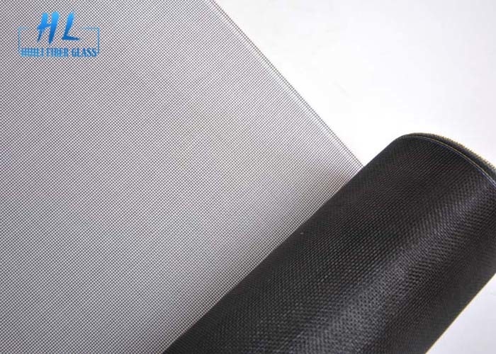 17*14 Black Color PVC Coated Fiberglass Mosquito Net For Preventing Insects