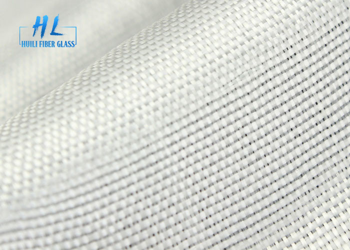 Alkali Free E Glass E Glass Fiber Cloth / Glass Woven Fabric White 1m Wide Weave For Temp Resistance