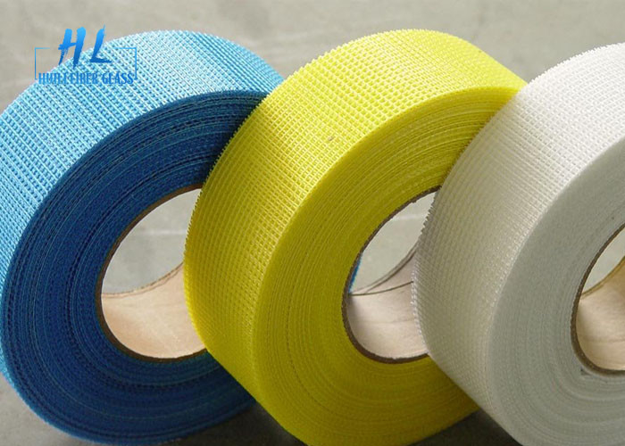 60-65g/m2 Plain Woven Fiberglass Tape 500℃ Heat Resistant Adhesive Latex Glue 50m Length