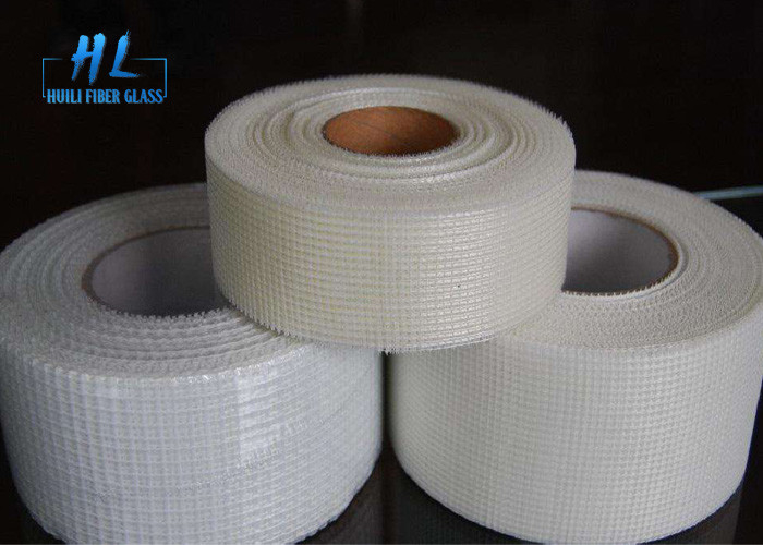 Alkali Resistant Fiberglass Self Adhesive Tape 50m Roll Up To 500.C Heat Resistance