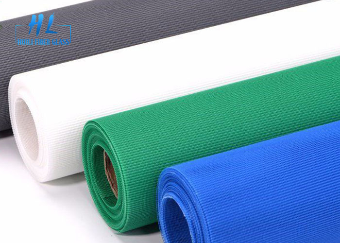 Black Fiberglass Insect Screen Coated Polyester Fabric UV Resistant 0.8m--2.5m Plain Weave