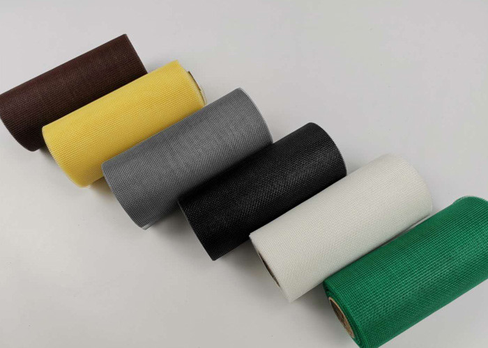 17*14 Ivory Color PVC Coated Fiberglass Mosquito Net For Windows