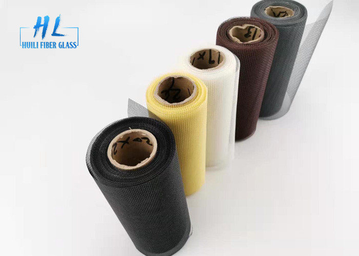 PVC Coated Fire resistant Black color Fiberglass Mosquito Mesh For Preventing