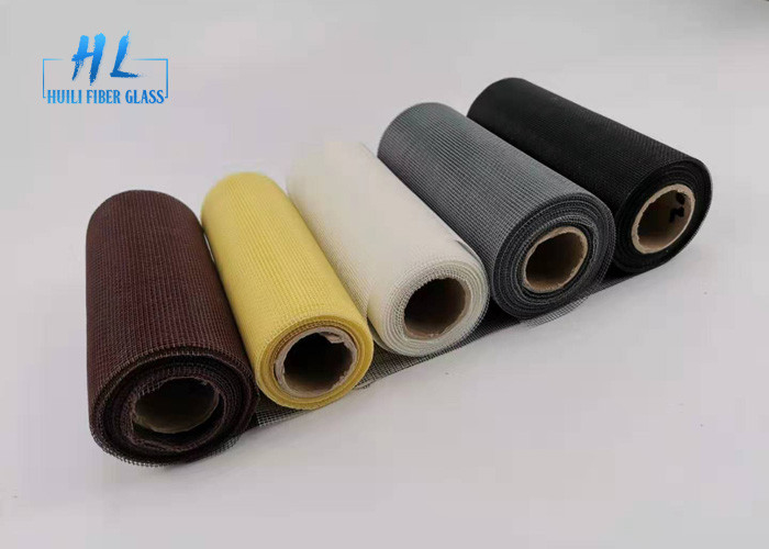 PVC Coated Fire resistant Black color Fiberglass Mosquito Mesh For Preventing