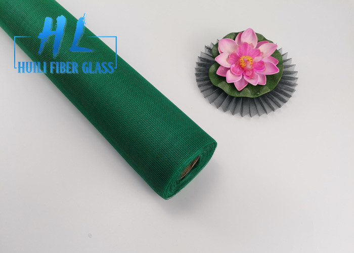 Green Color Plain Weave Fiberglass Mosquito Net Against Flies 1m - 3m Width