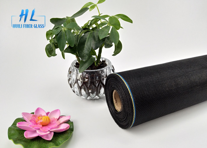 17*14 Mesh 110G Black Color Fine Window Screen With PVC Coated