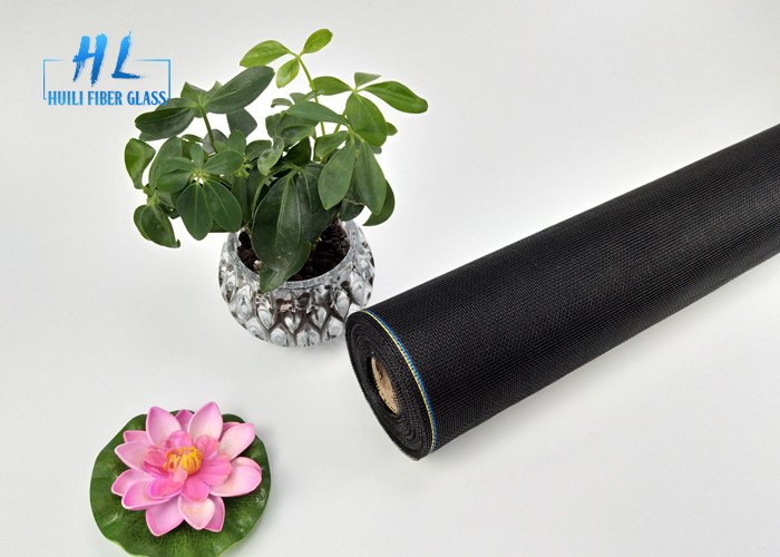 17*14 Mesh 110G Black Color Fine Window Screen With PVC Coated