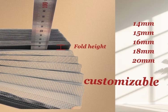 Highly Adaptable Plisse Insect Screen 2.0m Wide 15mm Pleated Height