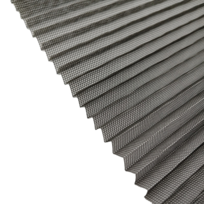 Folding Screen Mesh Plisse Width 0.5-3.5m and Pleated Width 18mm for Customer Requirements