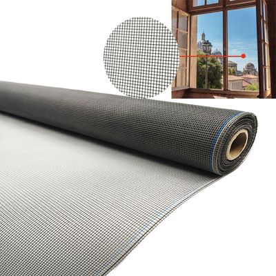 Customized PVC Coated Mosquito Proof Window Screen For Bedroom Door Orange Coated