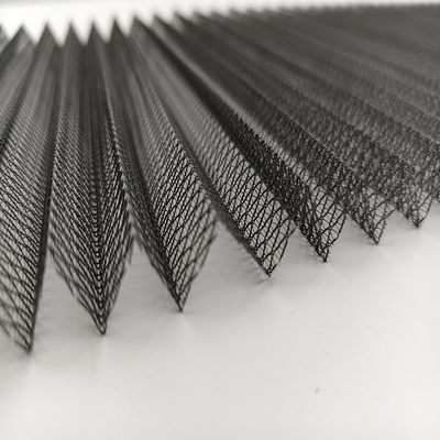 Folding Sliding Door Window Screen 45g Polyester Pleated Insect Screen With Plisse Width 0.5-3.5m