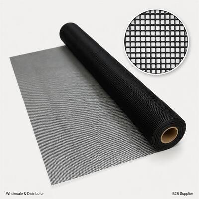 DURABLE 14X14 MESH 80G BLACK HIGH-STRENGTH FIBERGLASS WINDOW SCREEN NETTING FABRIC FOR WINDOWS LIVING ROOM WINDOW SCREEN
