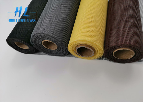 17*14 Ivory Color PVC Coated Fiberglass Mosquito Net For Windows