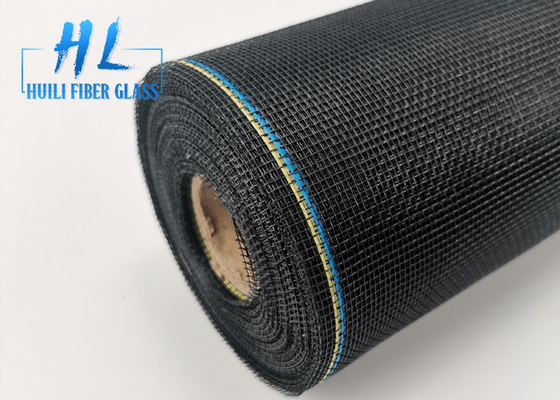 Plain Weave 48 Inch Fiberglass Insect Screen Black Color For Windows