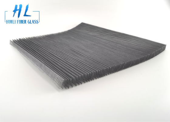 Gray 18*15 Plisse Insect Screen , Fiberglass Fly Screen Mesh Good Air Ventilation
