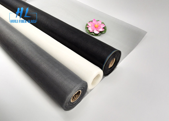 Black Grey White Fiberglass Fly Screen 0.011 Inch Plain Weave Mesh for Doors and Windows