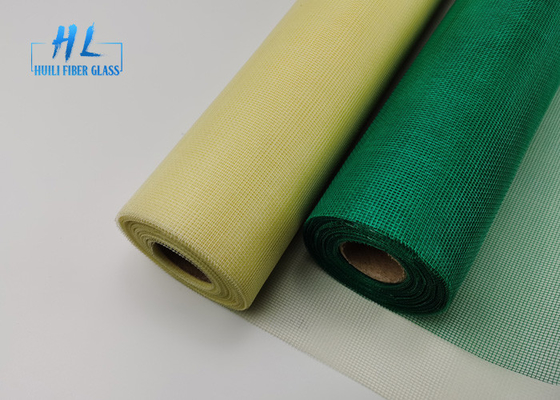 Window Plain Woven Fly Screen Mesh Roll Yellow Color 6ft * 30m